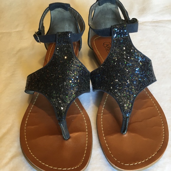 Carlos Santa sandals 8 vegan blue sparkles Tibbi - Picture 3 of 8